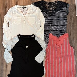 Express women’s size small lot shirts tank top worn few times crochet top